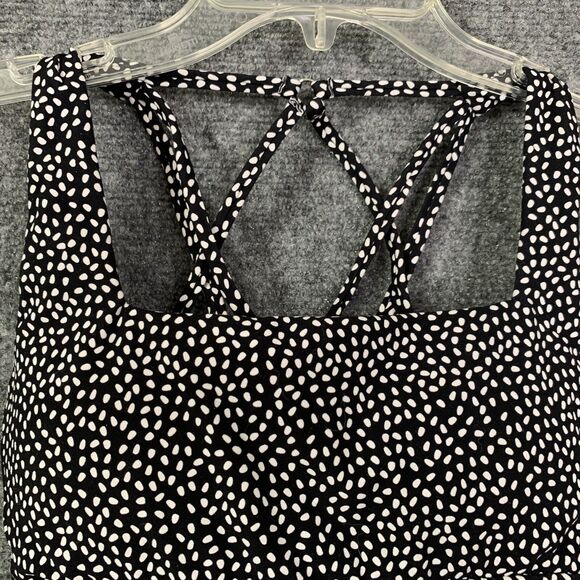 Buffbunny Sports Bra Size XS Strappy Back B&W Removable Pads Nylon Spandex - Picture 2 of 9